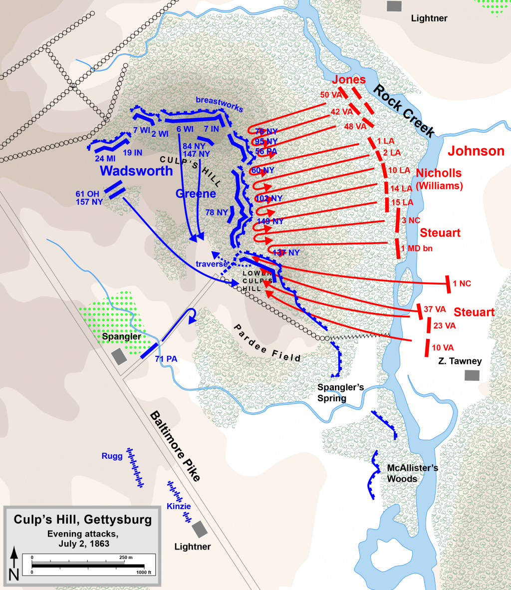 The Battle Of Gettysburg Map