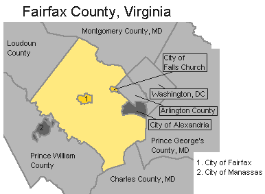 Map Fairfax County And Neighboring Jurisdictions 